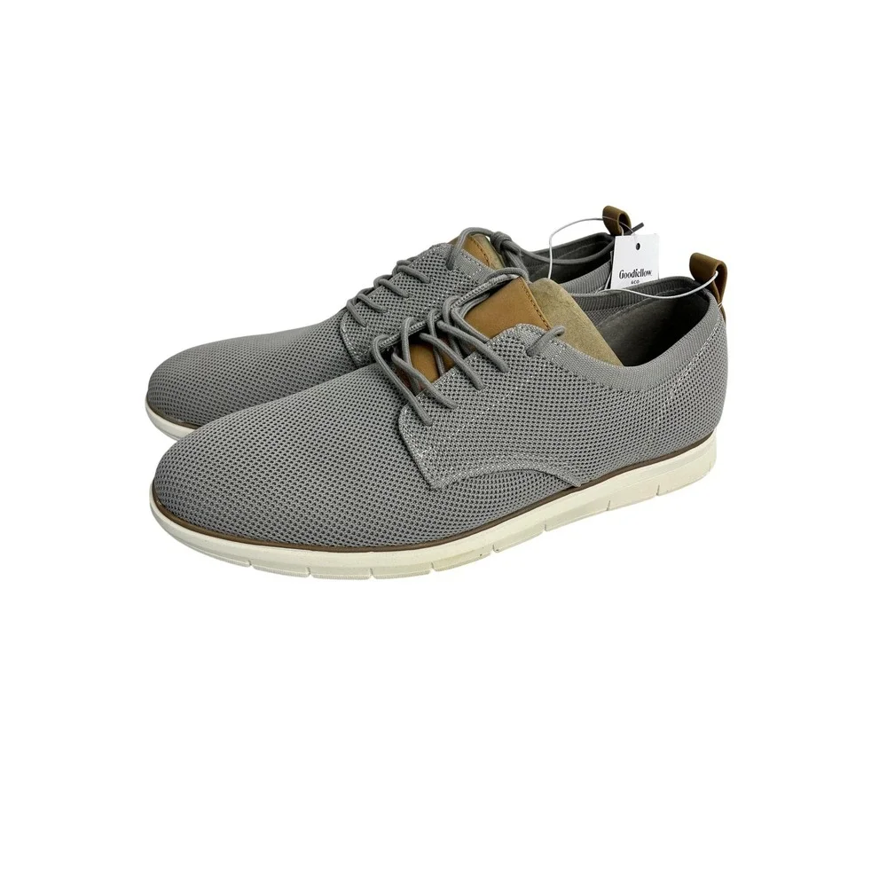 Goodfellow & Co Shoes Mens Size 11 Gray Knit Oxford Casual Lace Up Sneakers